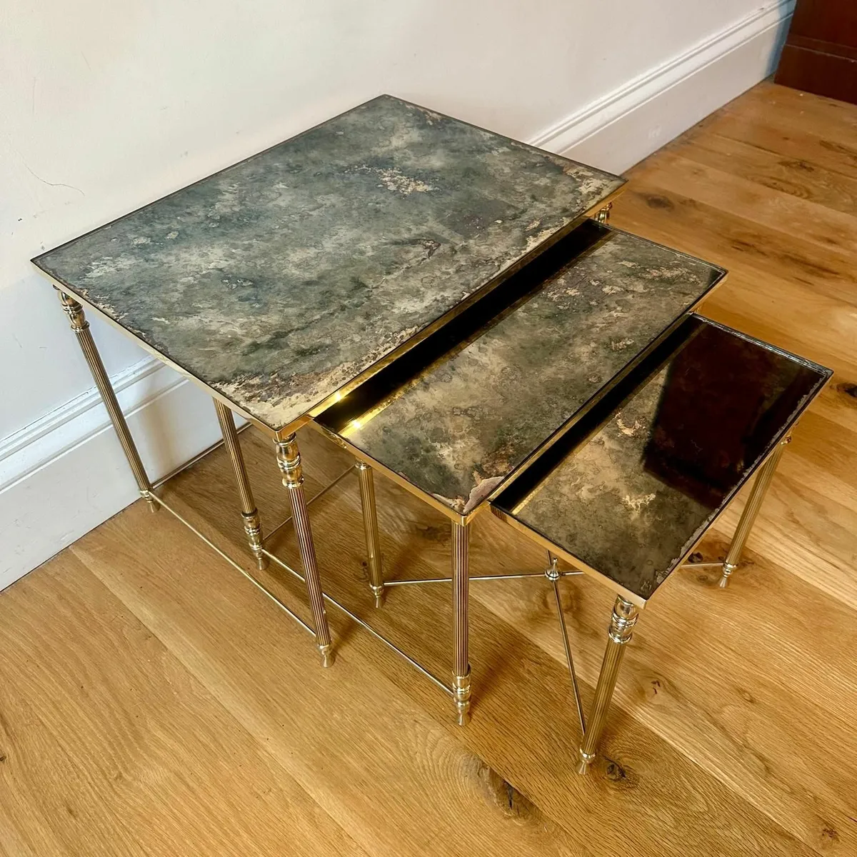 Vintage Brass Nest of Tables - Image 3