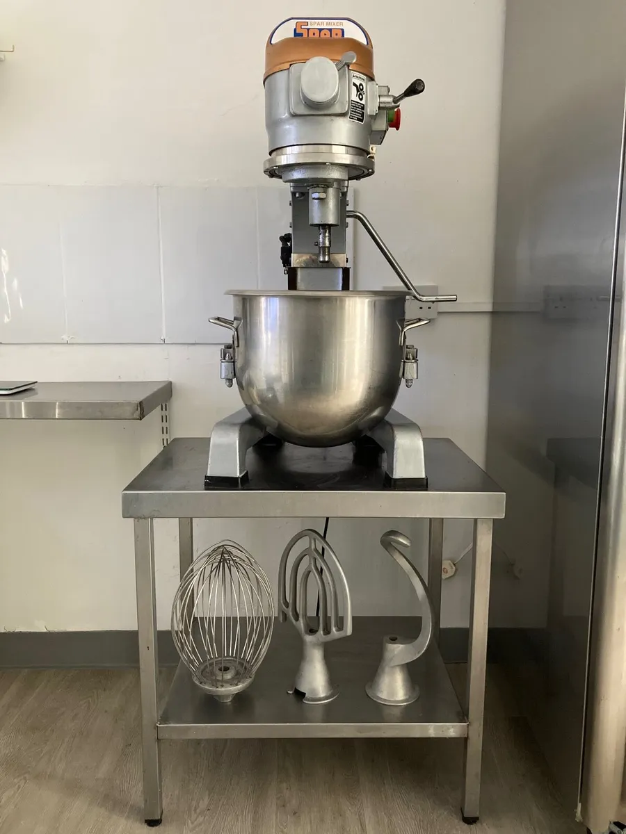 Spar 20 Lit food mixer and stainless steel table - Image 2
