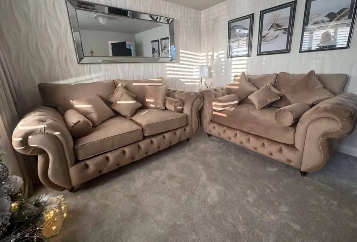 New chesterfield Fabric Sofas - Image 4