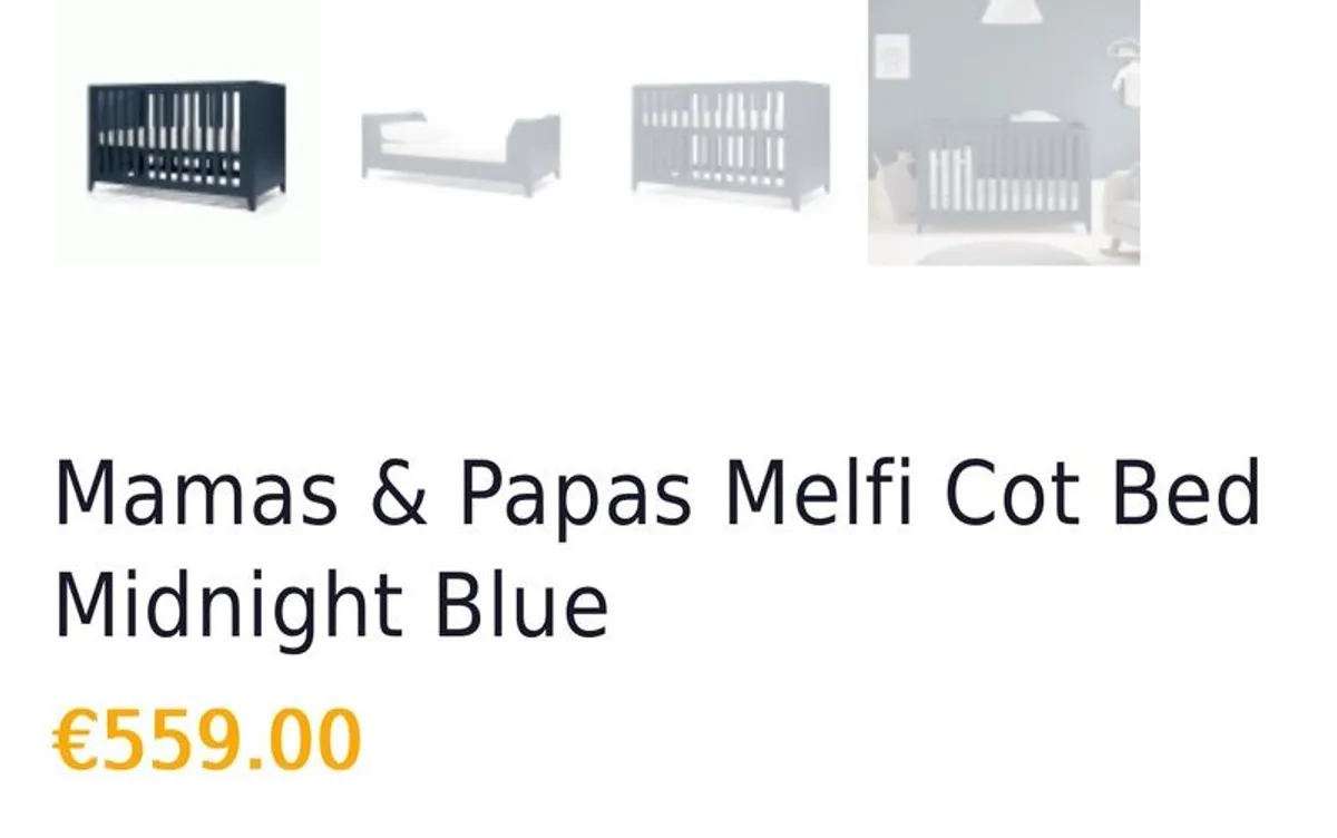 Mamas & Papas Melfi Cot Bed (Midnight/Navy) - Image 4