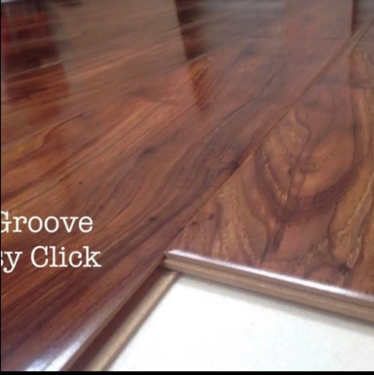 New 12mm High Gloss Beige Laminated Flooring - Image 3