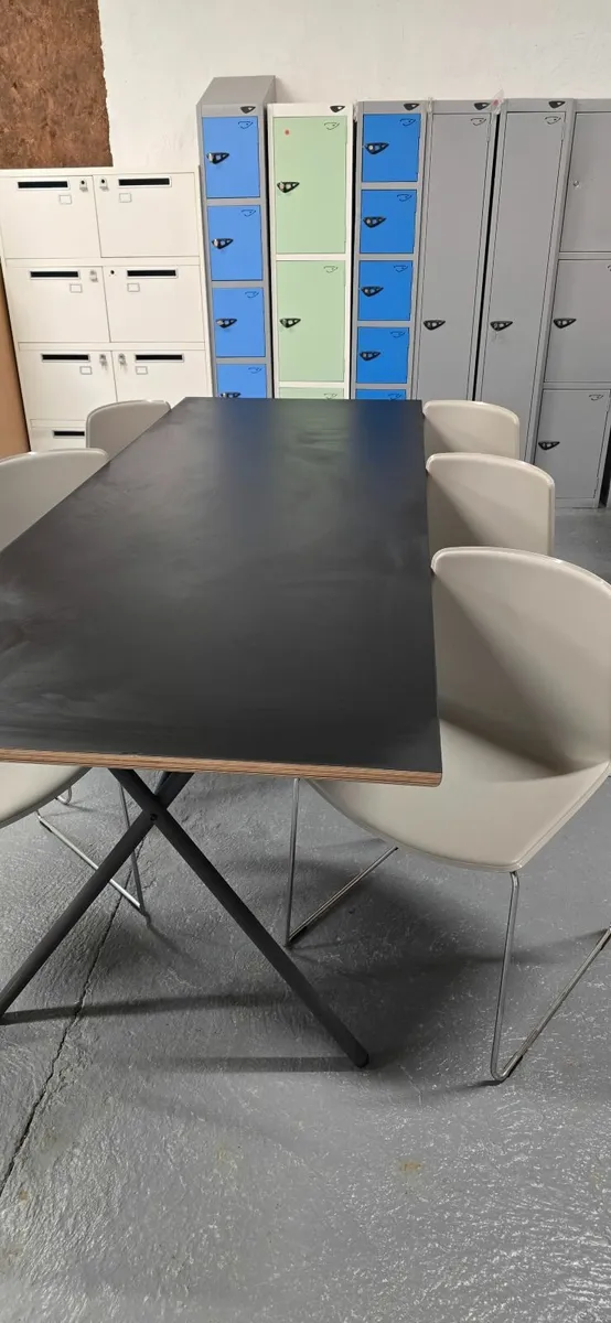 Stylish Dining Table Set – 6 Pedrali Tweet Chairs - Image 1