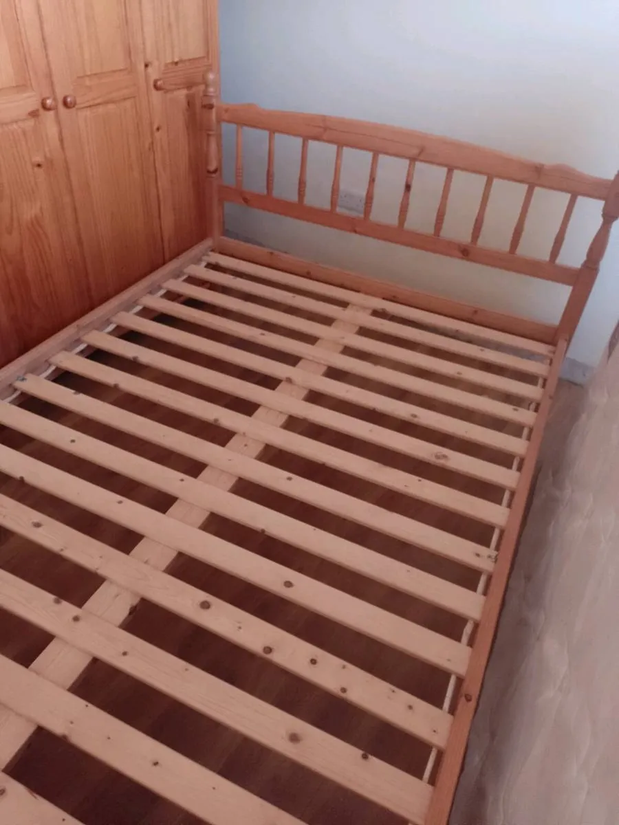 Pine double bed - Image 1