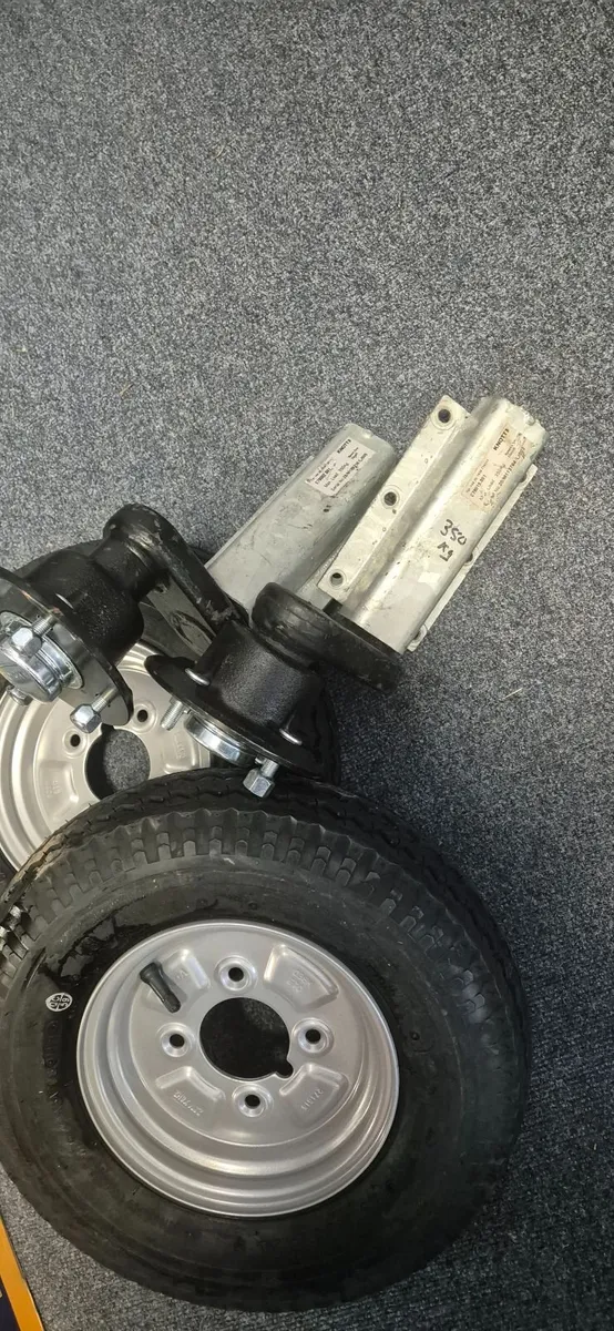 Pair 10in wheels with pair suspension units