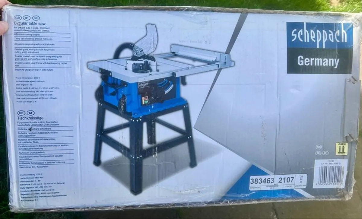 Table Saw Scheppach - Unused - Image 1