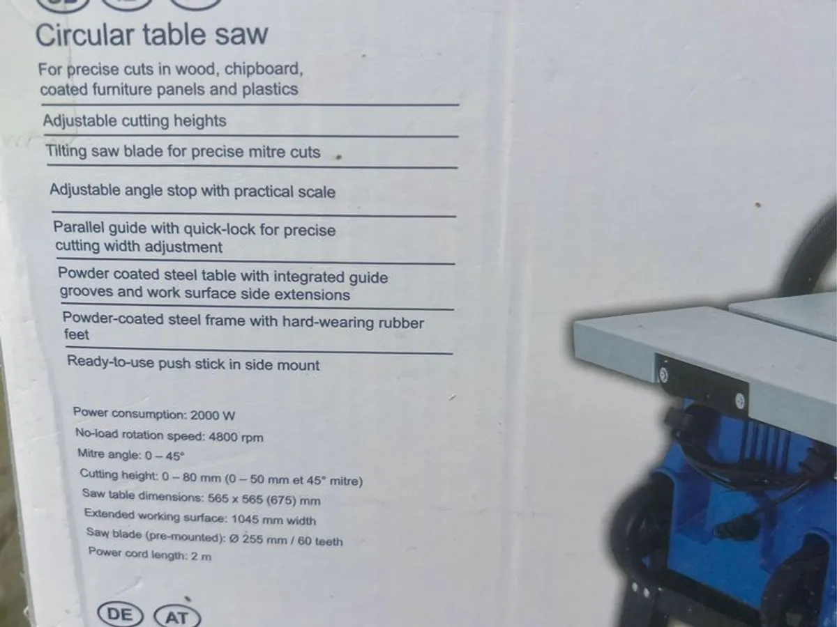 Table Saw Scheppach - Unused - Image 2