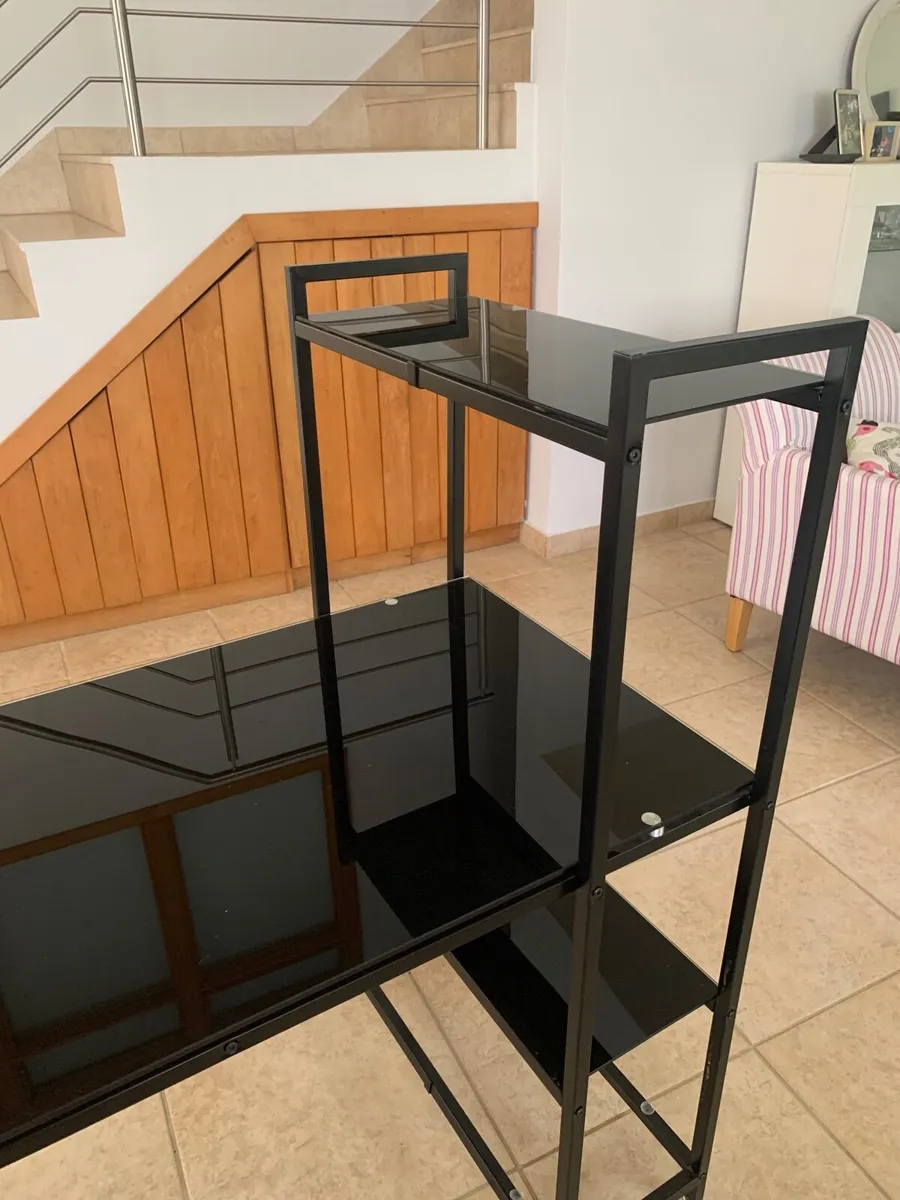 Black glass desk - Image 2