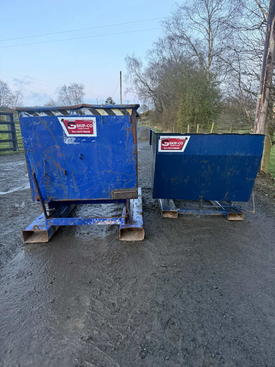 Forklift Tipping Skip - Image 1