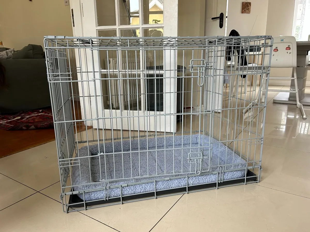 SAVIC Dog Crate with Cushion - Image 1
