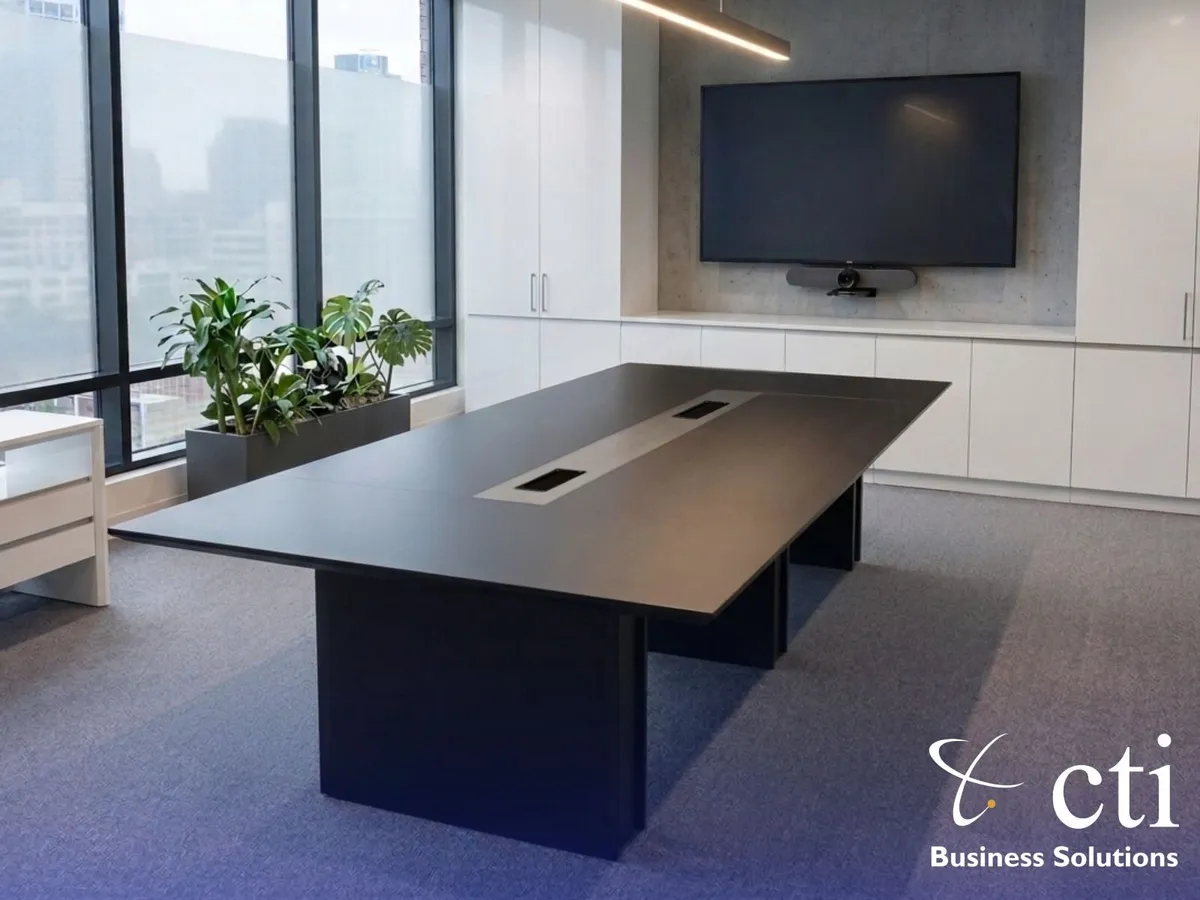 Parnell Black 3.2mtr Boardroom Tables - NEW - Image 1