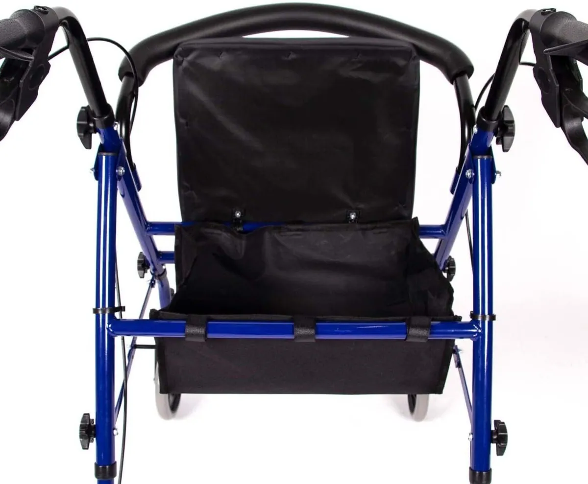 Rollator with Tray and Basket - Easy to Fold - Image 4