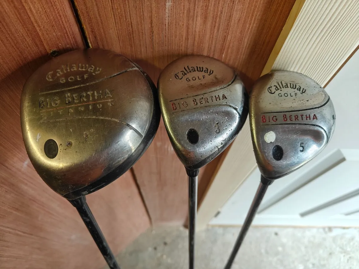 Big Bertha Left handed Driver 3 wood and 5 wood - Image 1