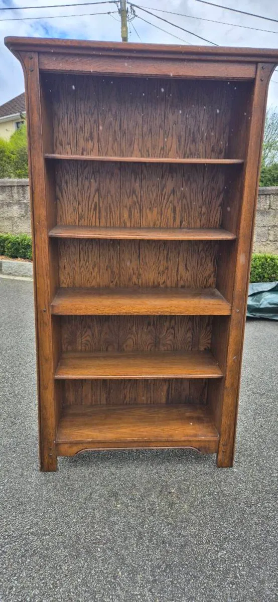 Solid oak bookcase. - Image 1