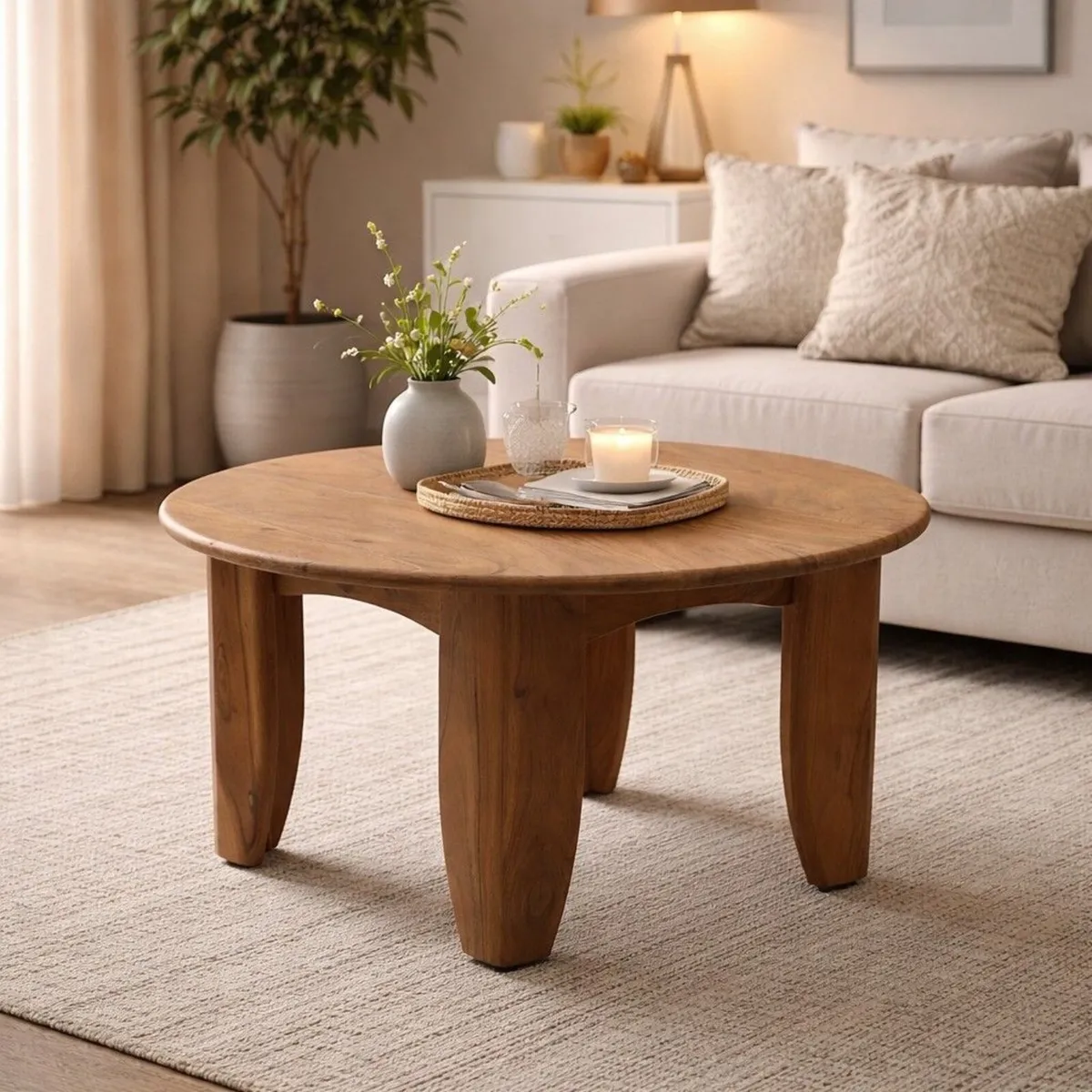 Solid Wood Coffee Table - Image 1