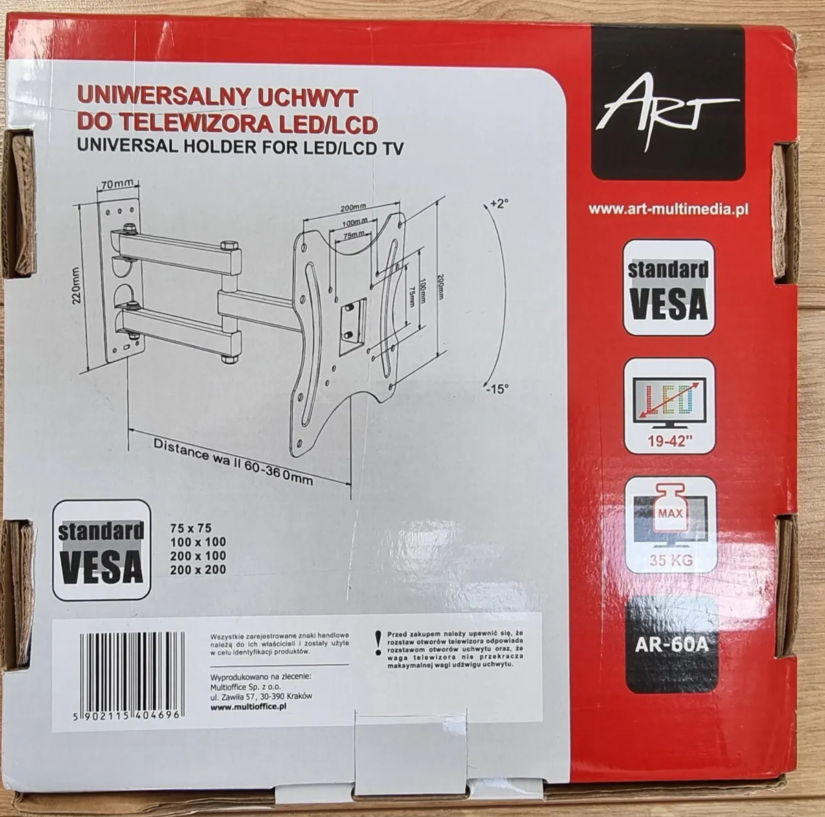 TV Wall Mount Bracket Arm Tilt Swivel 19-42" - Image 2