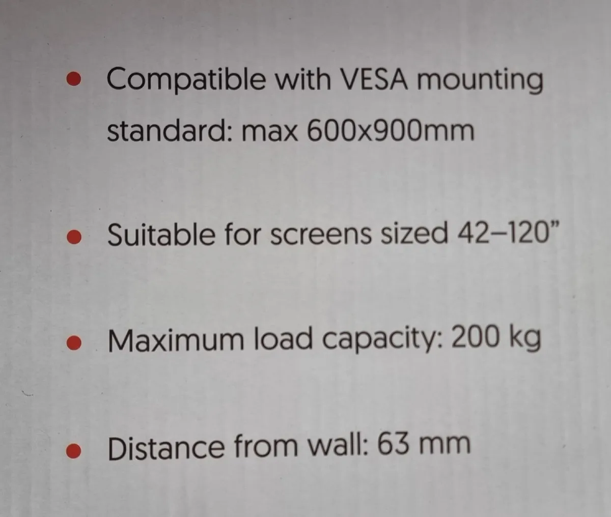 Tv Wall Mount Bracket Flat Slim Fixed 42" - 120" - Image 2