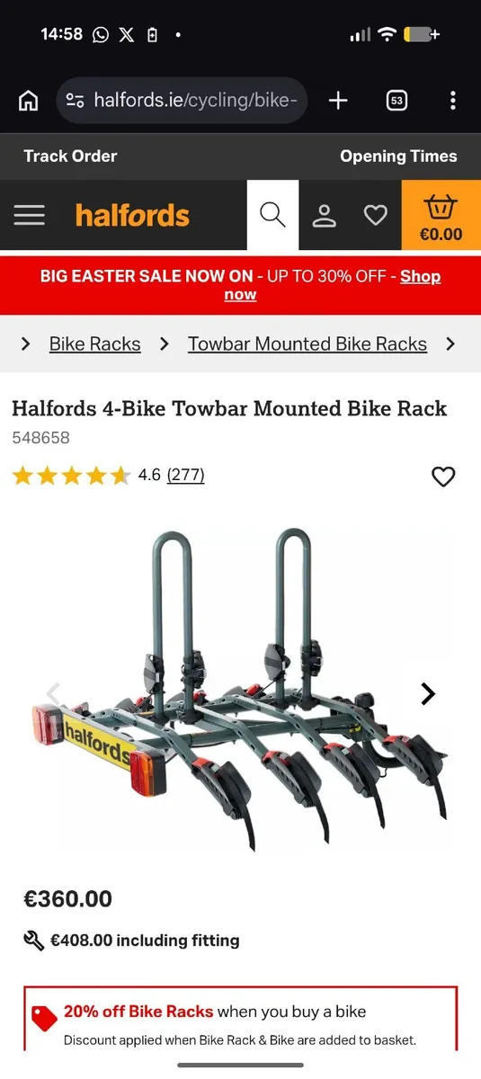 Halfords bike carrier