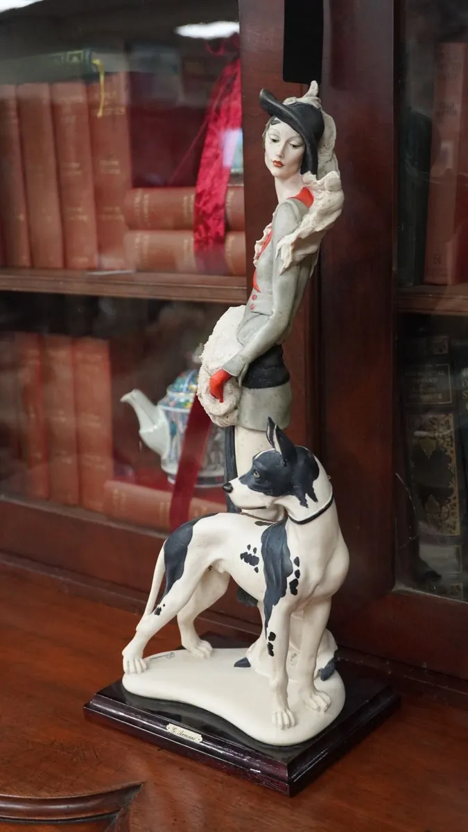 Giuseppe Armani Florence Lady with Great Dane Figu - Image 3
