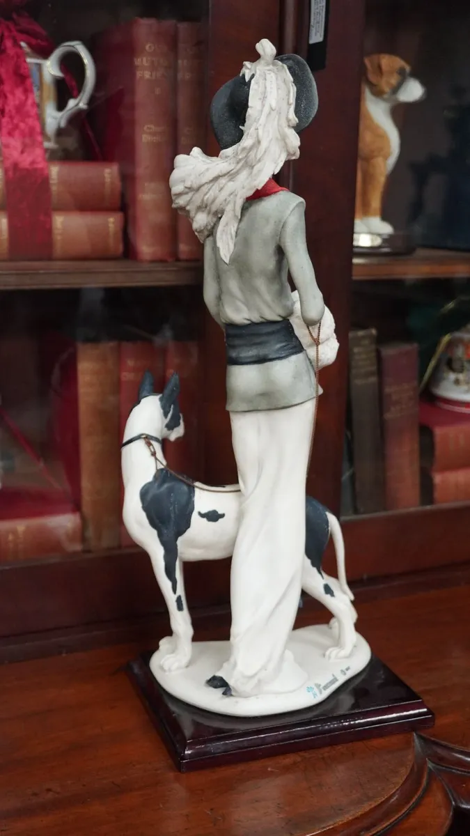 Giuseppe Armani Florence Lady with Great Dane Figu - Image 4