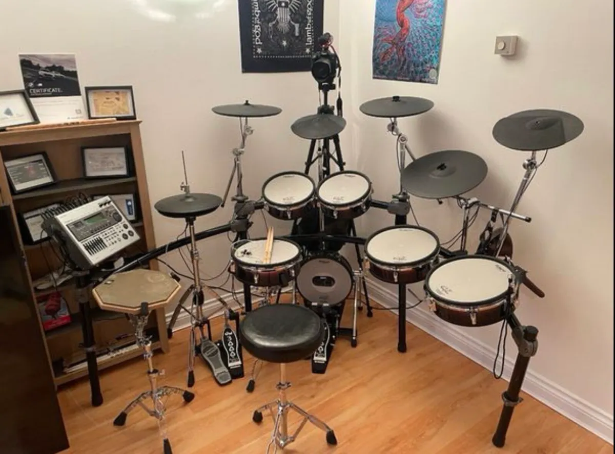 Roland TD20 Drum Kit With Extras - Image 1