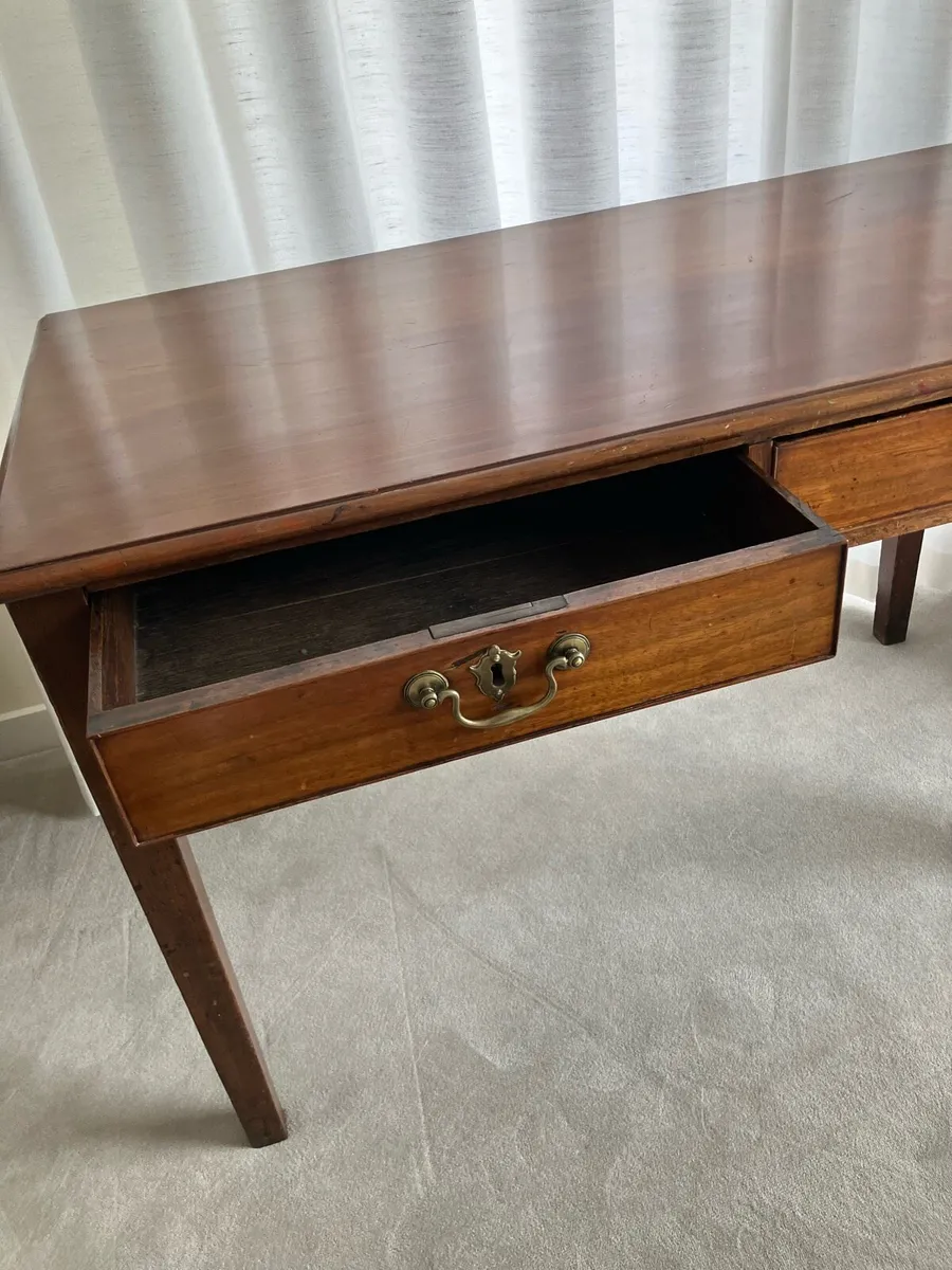 Antique mahogany library table - Image 3