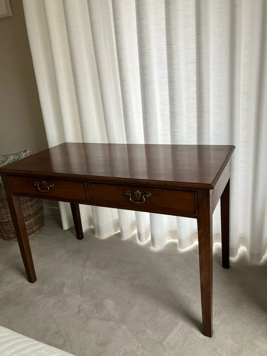 Antique mahogany library table - Image 1