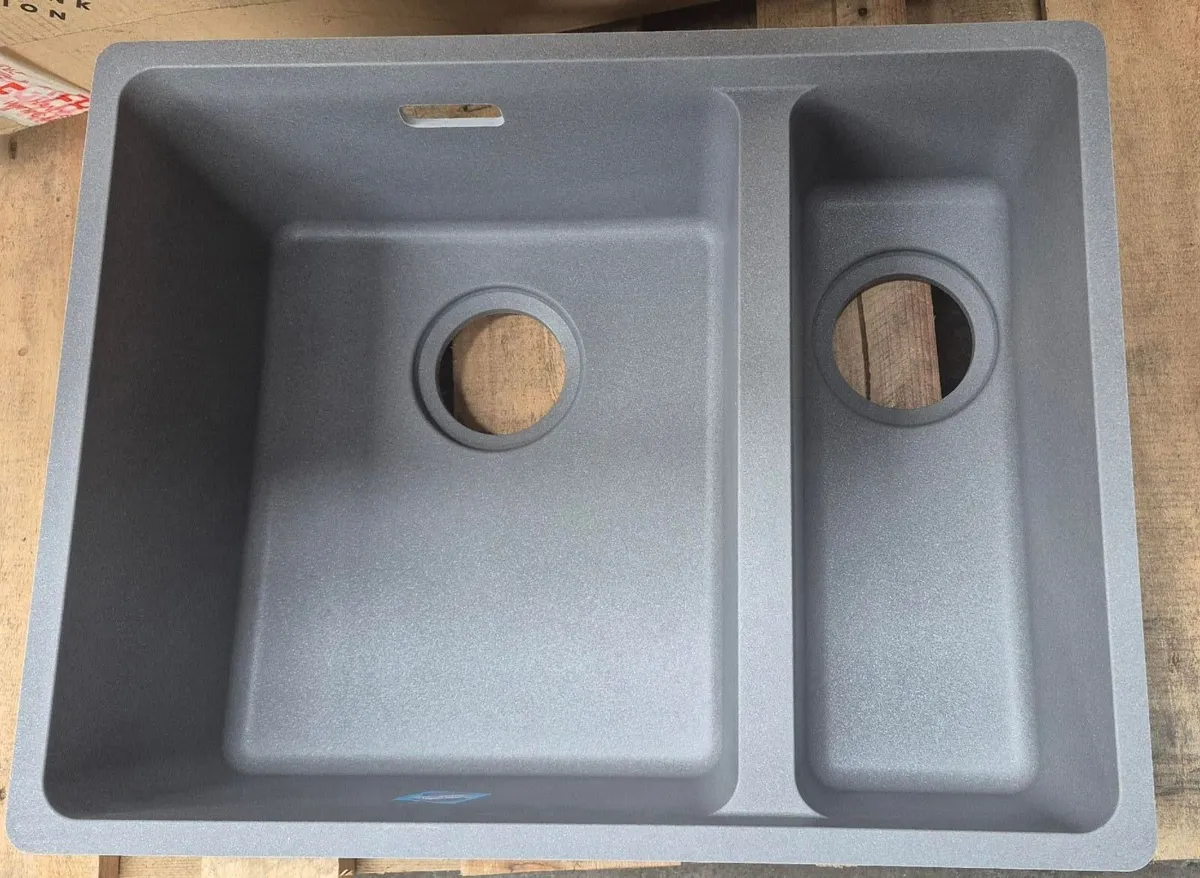 Granite Undermount Sink - Carron Phoenix 1.5 Grey - Image 1