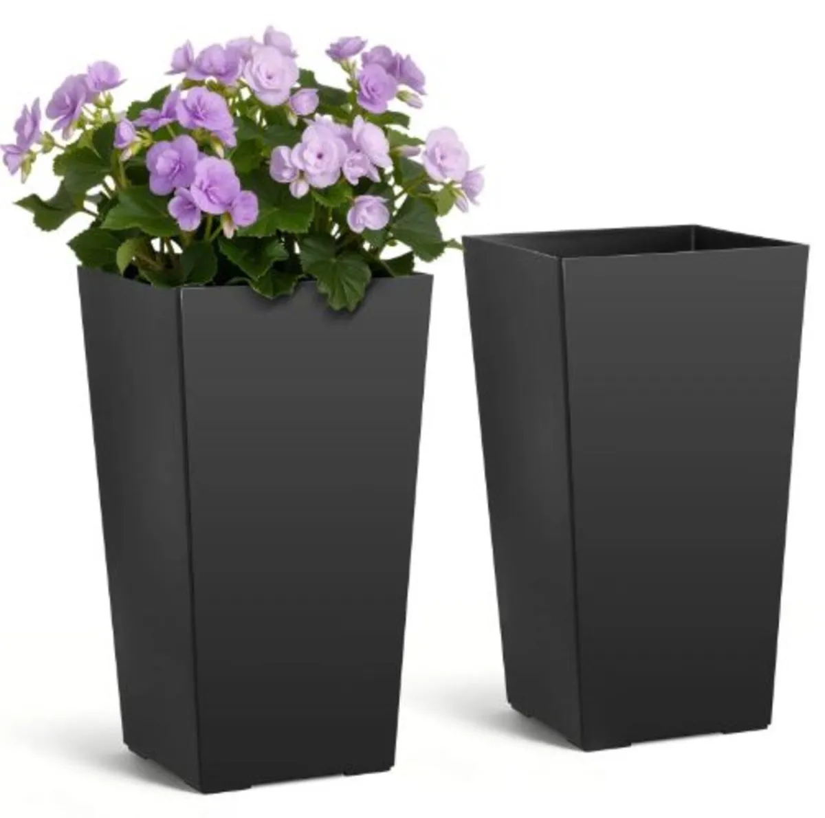 Tall Planters Set of 2, 550 mm Large Outdoor Tape - Image 1