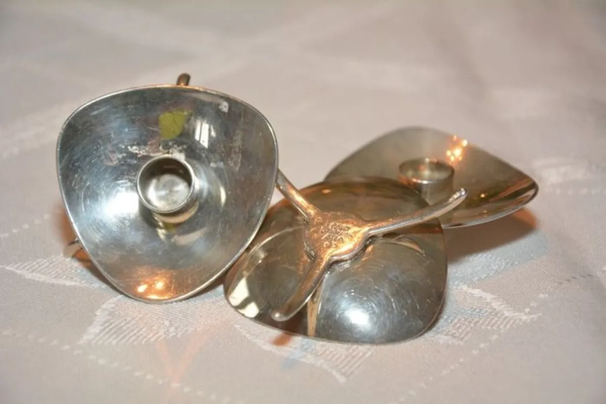 Carl M. Cohr Denmark vintage candle holders - Image 3