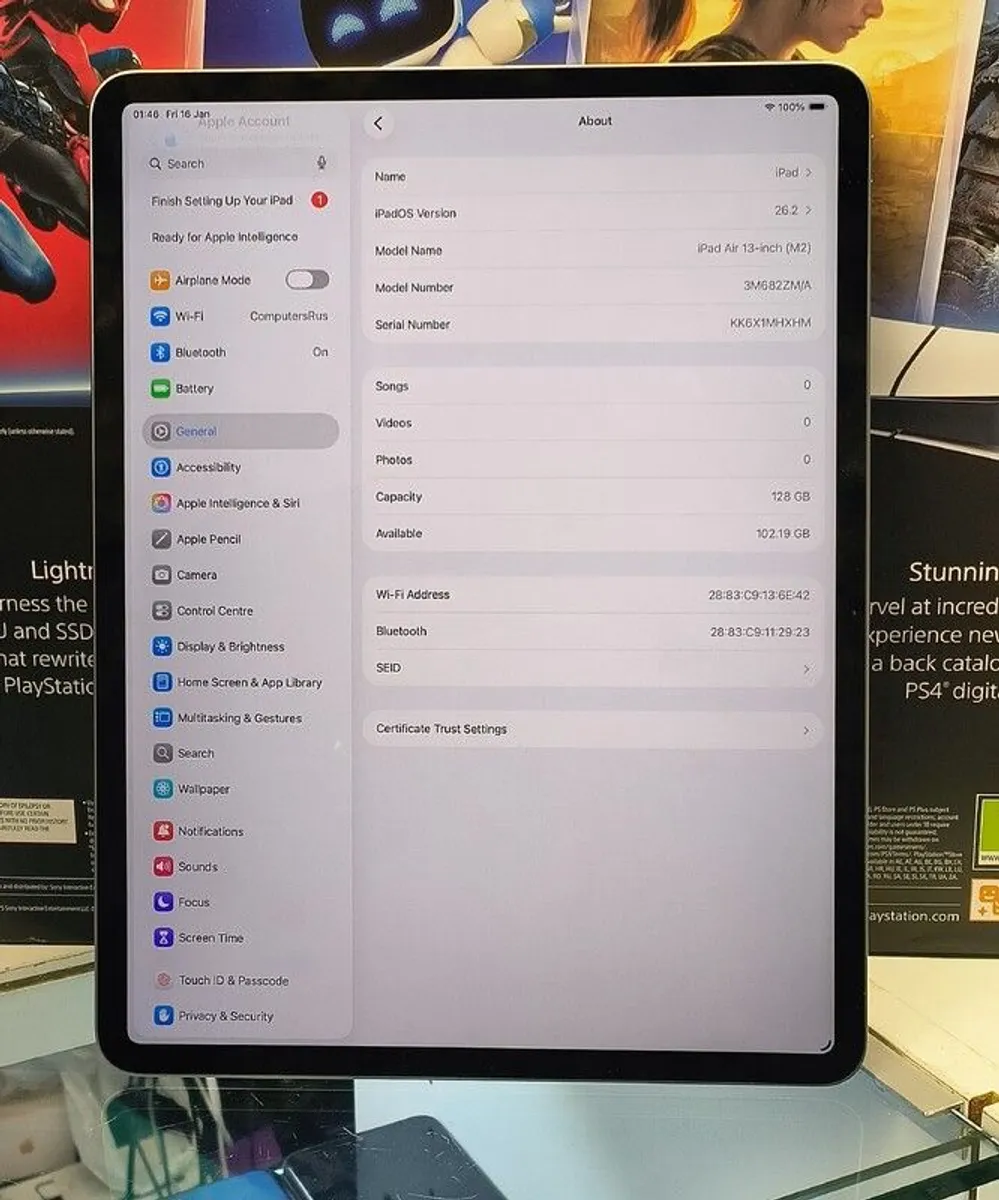 Apple iPad Air 13" M2 (A2898) 128GB - Space Grey, WiFi - Image 2