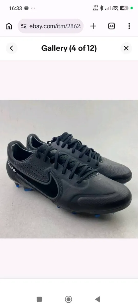 Nike Tiempo Legend 9 Elite FG Mens Size 9 Black - Image 3