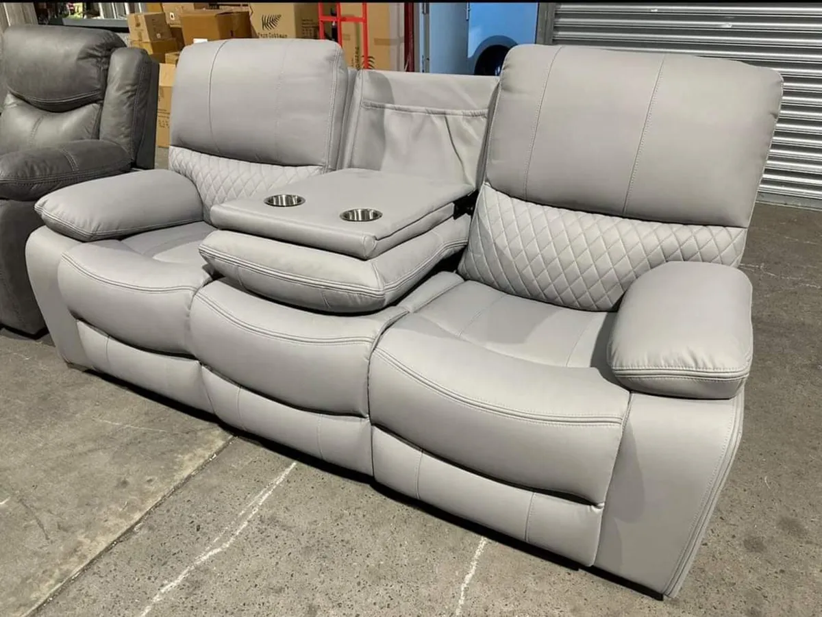 Rita 3+2 Leather Manual Recliner Sofa Sets - Image 4