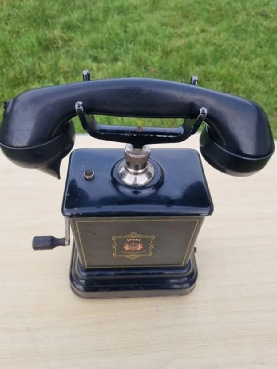 Danish antique crank desk telephone - Image 4