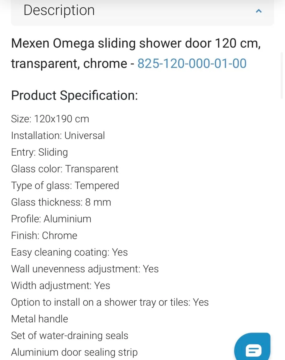 Chrome Shower Door - Image 2