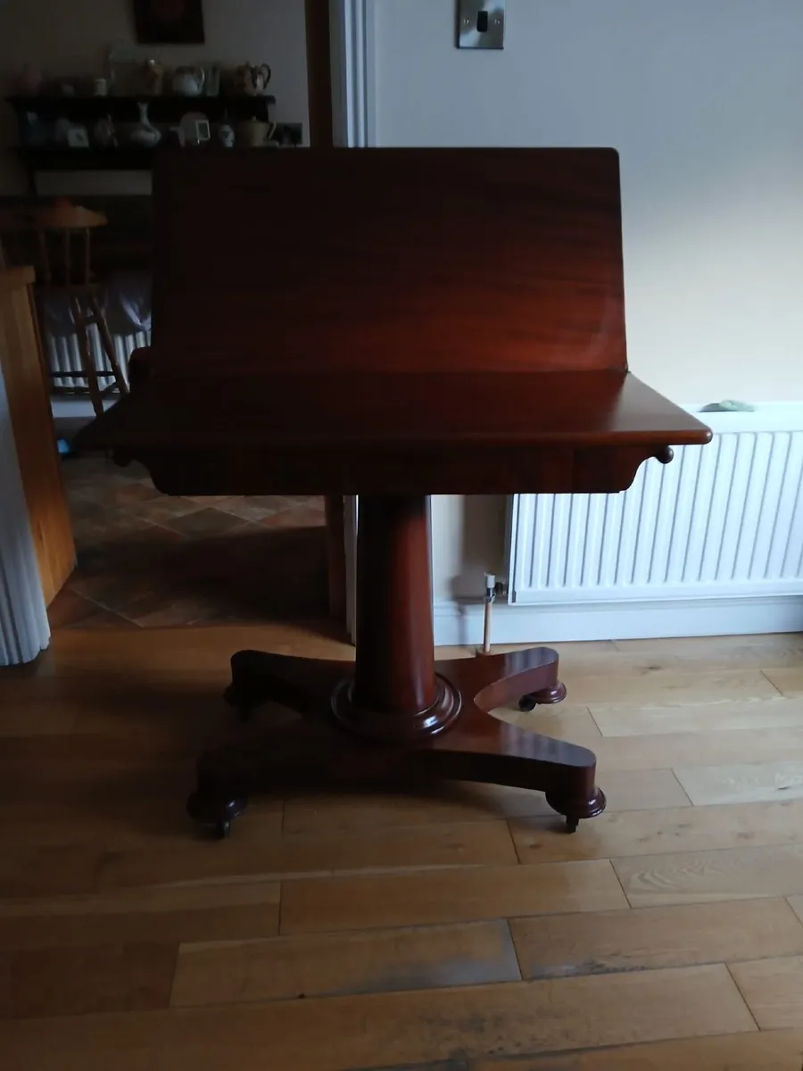 Solid Mahogany Card Table - Image 1
