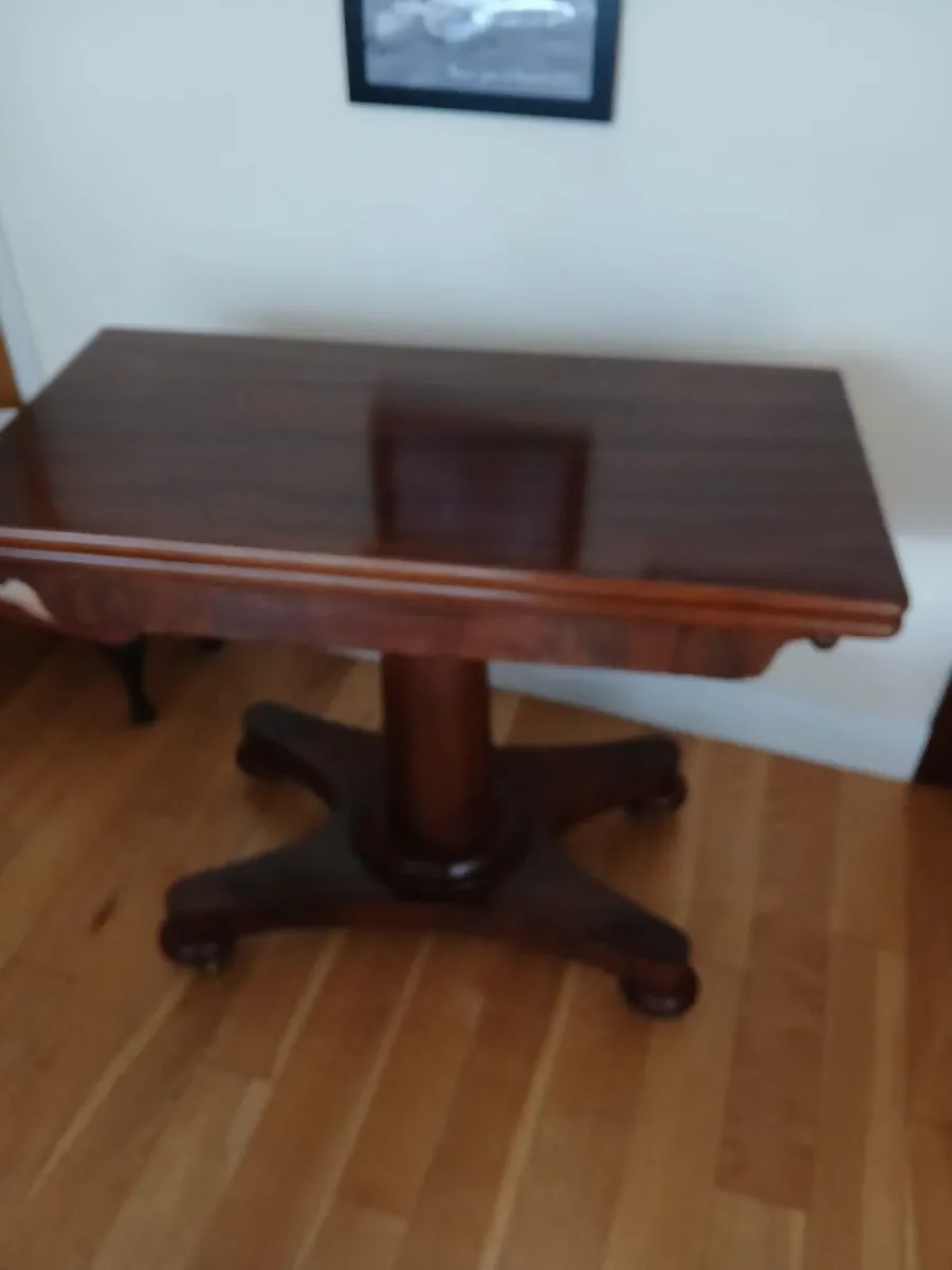 Solid Mahogany Card Table - Image 2