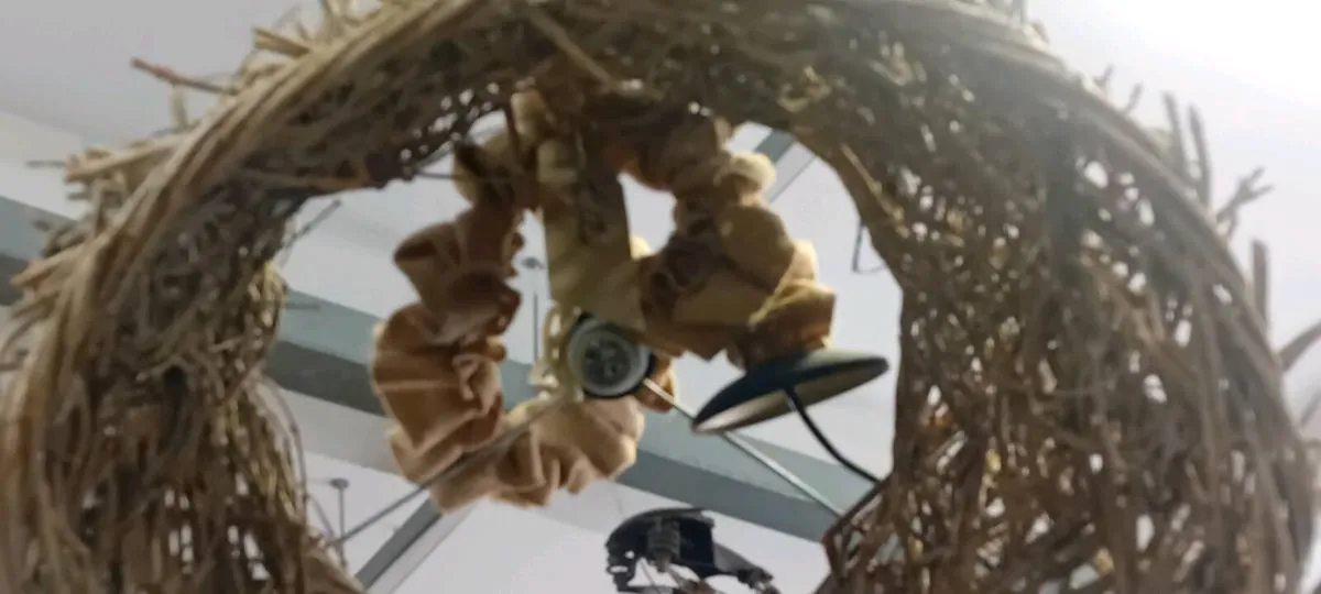 Modern Tossed Wicker Light Fitting - Image 2