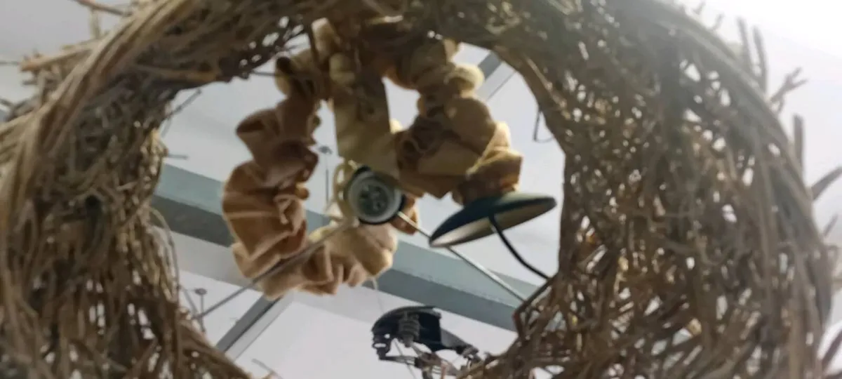 Modern Tossed Wicker Light Fitting - Image 3