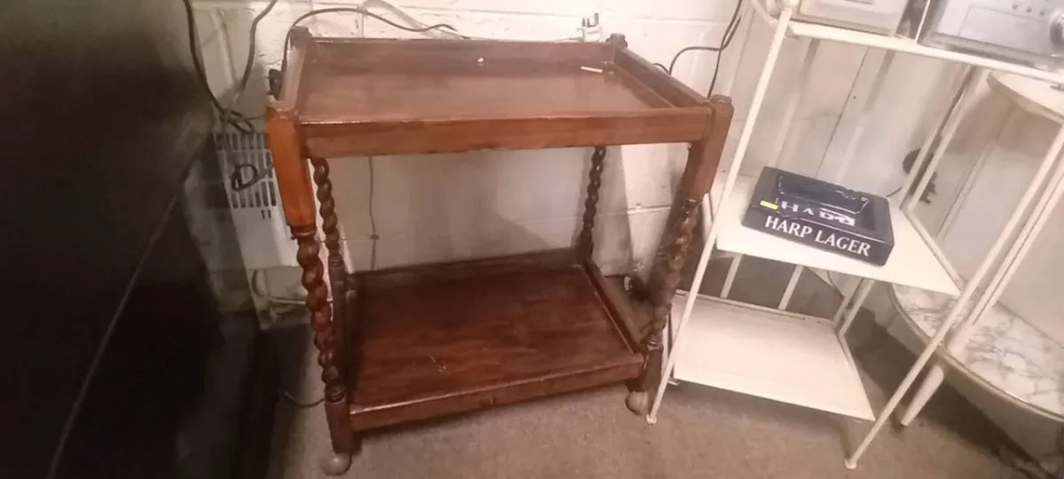 Vintage Mahogany Tea Trolley