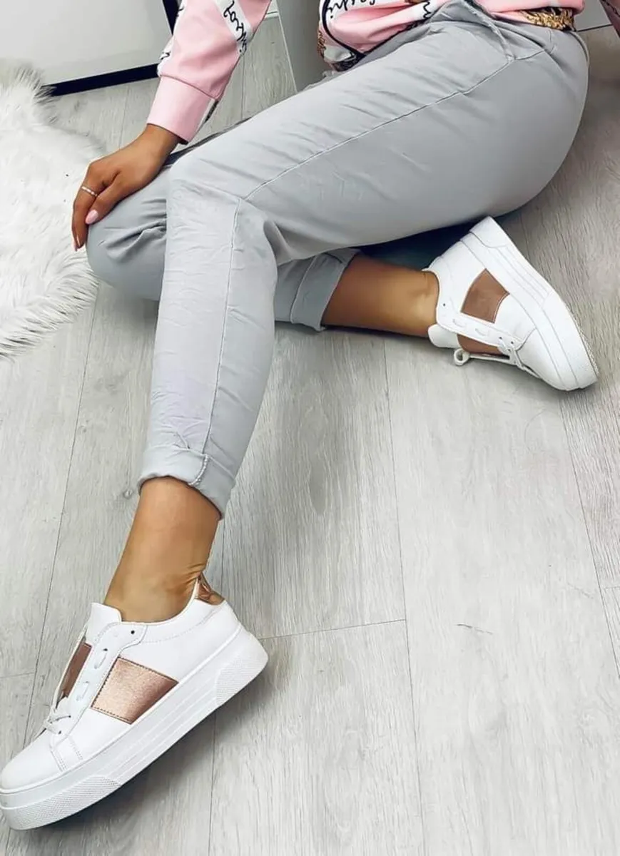 ladies italian stretch trousers 10/18 - Image 2