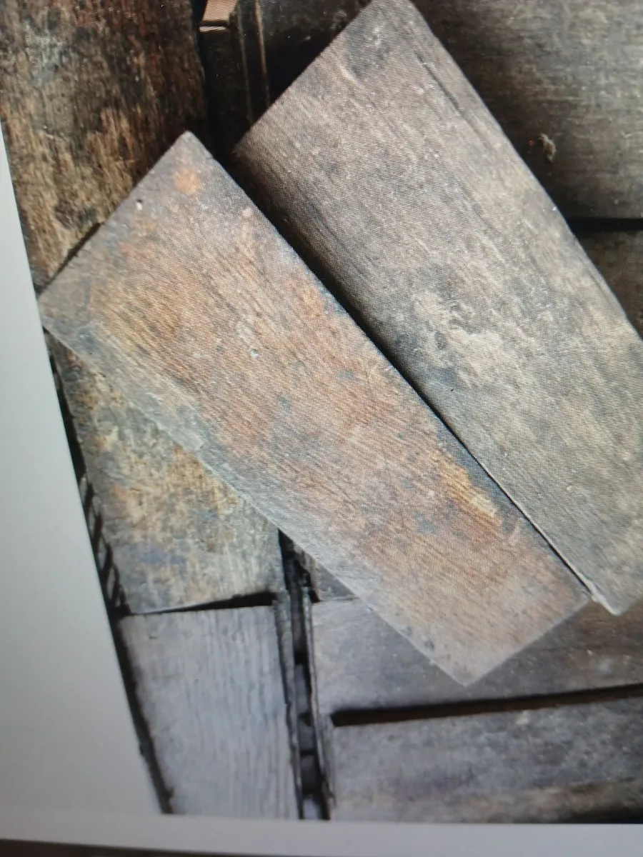 antique teak parquet floor from school