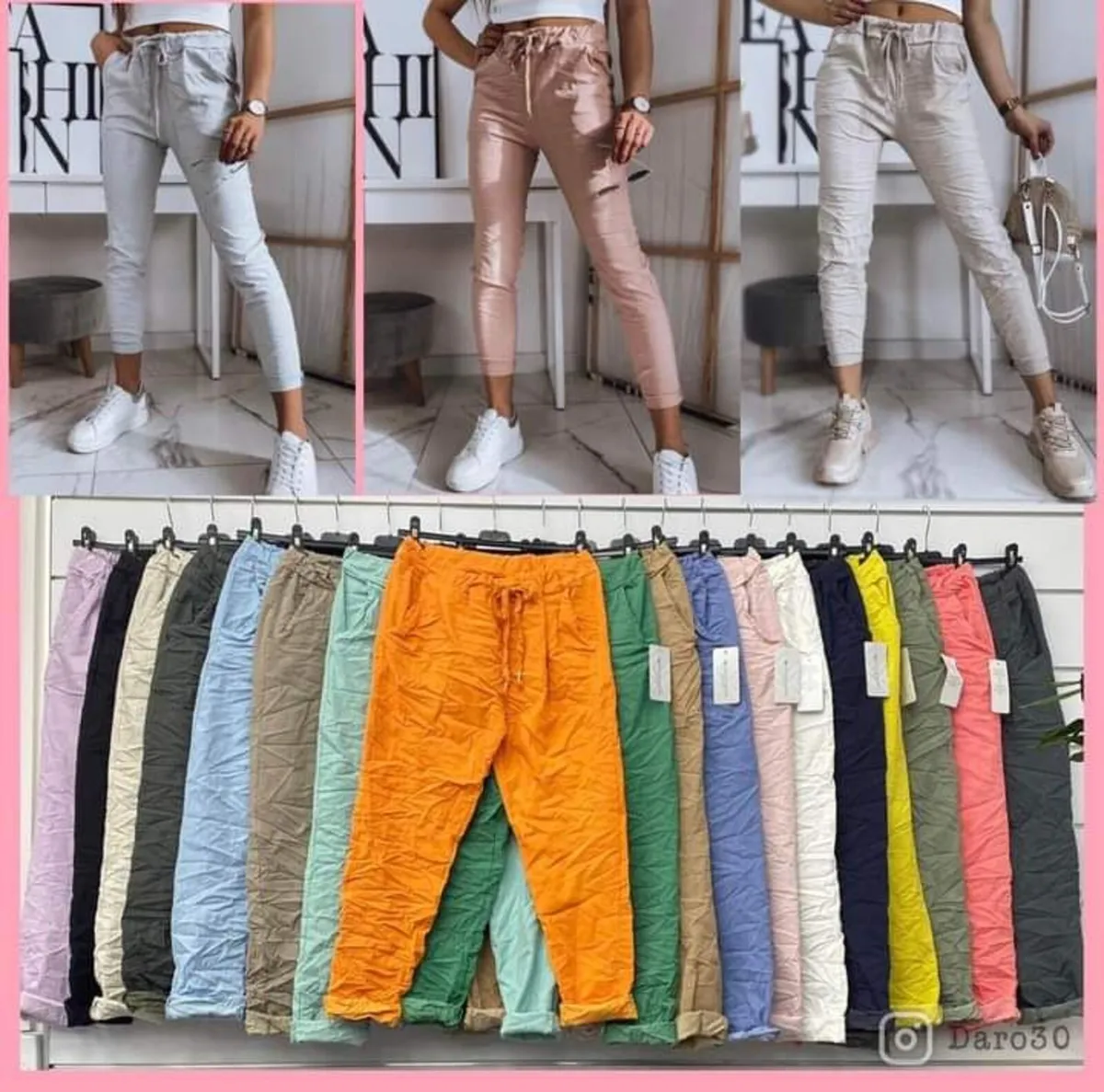 ladies italian stretch trousers 10/16 - Image 1