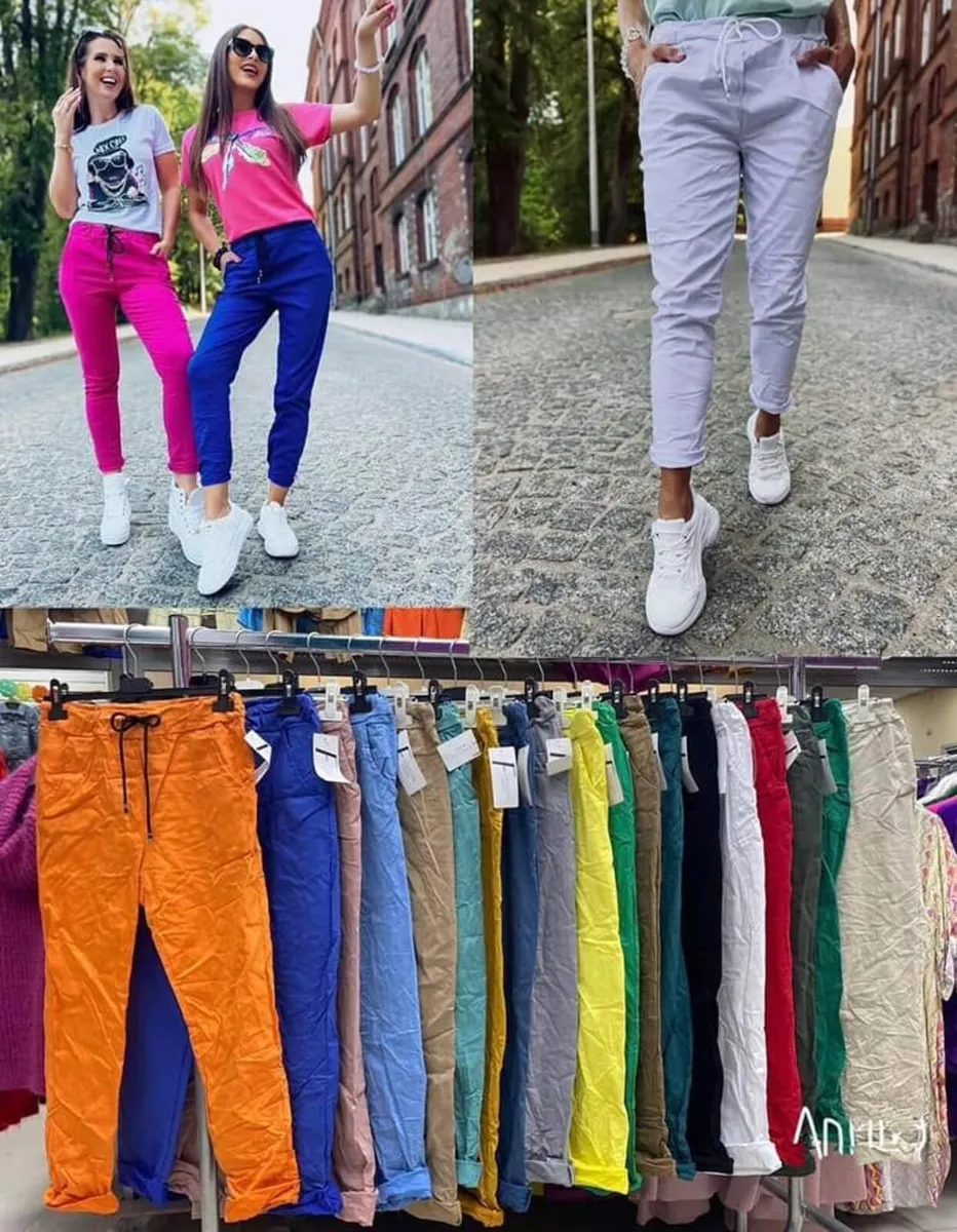 ladies italian stretch trousers 10/16 - Image 2