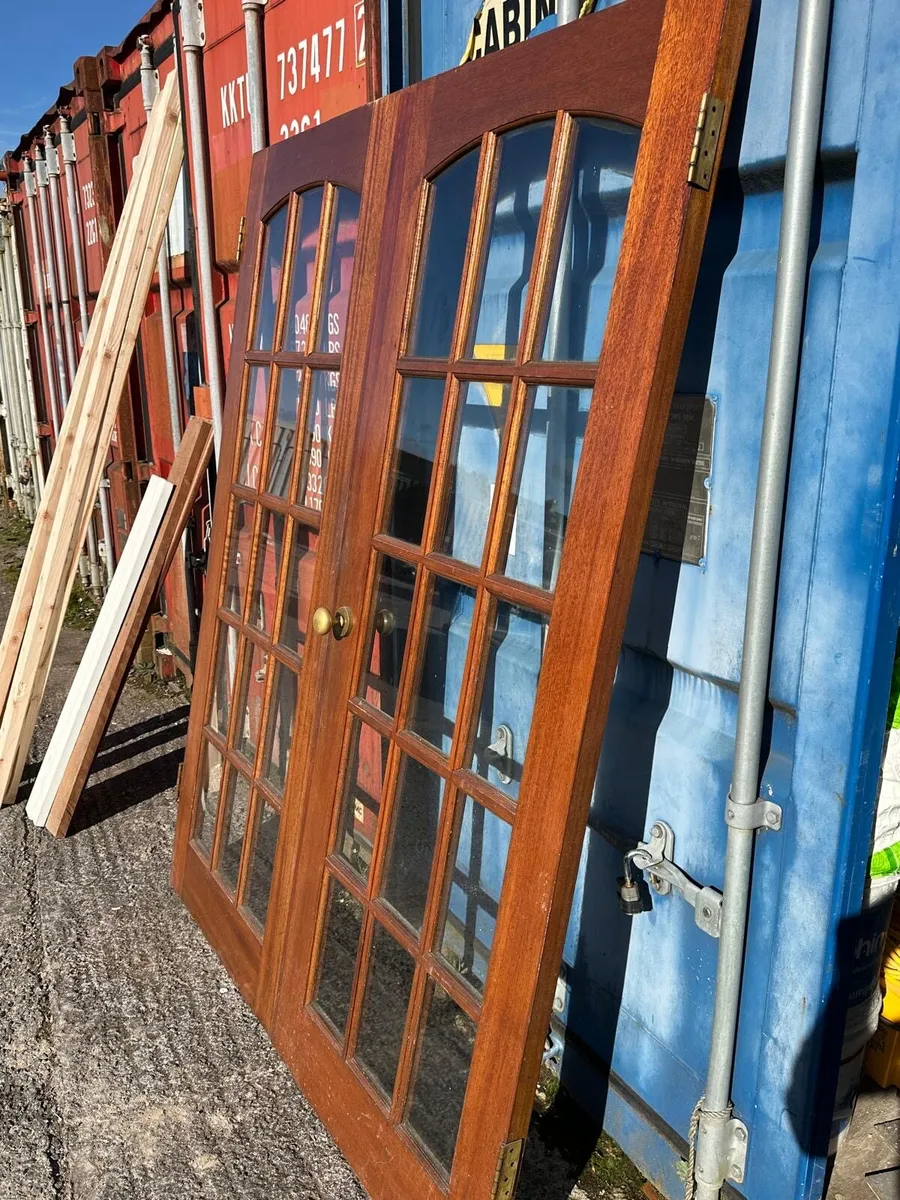 Solid teak double door - good condition - Image 3