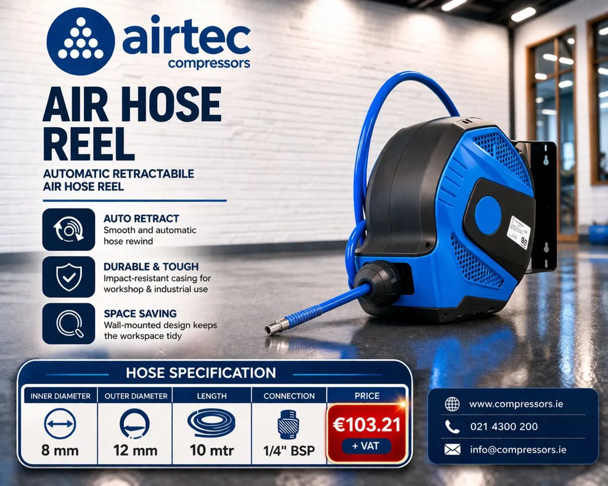 Compressor - Hose Reels (10, 15 & 20 mtr)-In Stock - Image 1