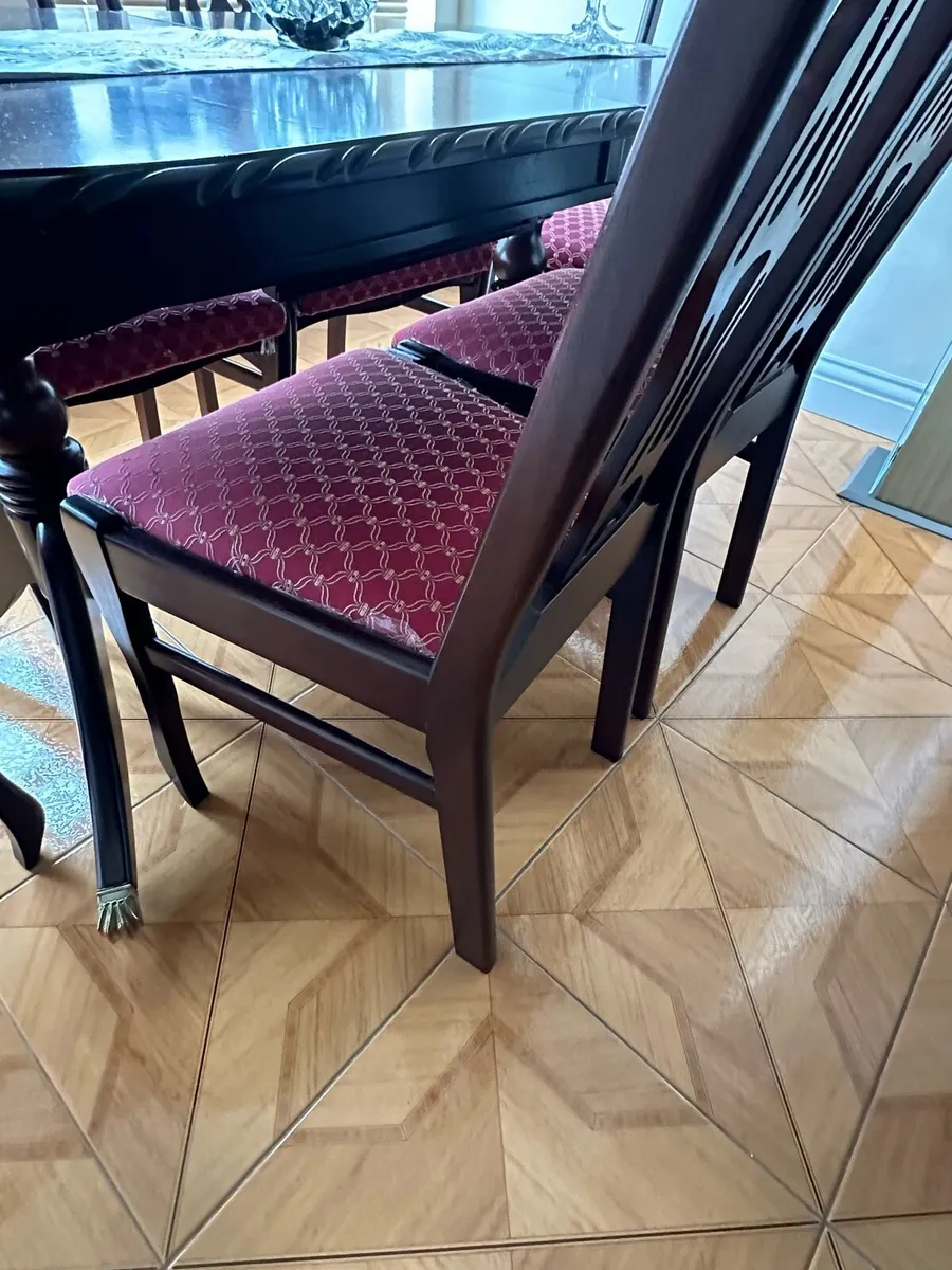 Rosewood table and chairs (6) - Image 2