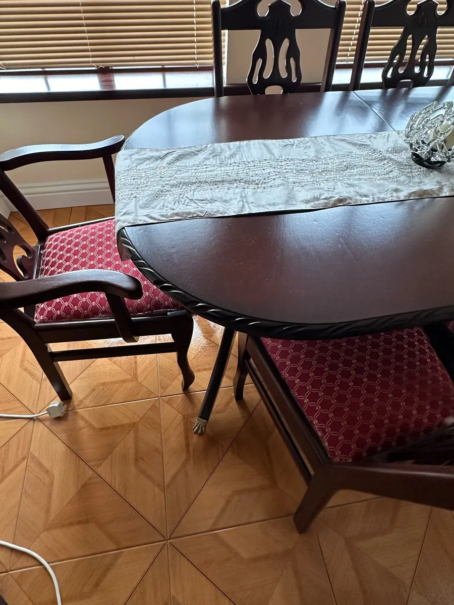 Rosewood table and chairs (6) - Image 3
