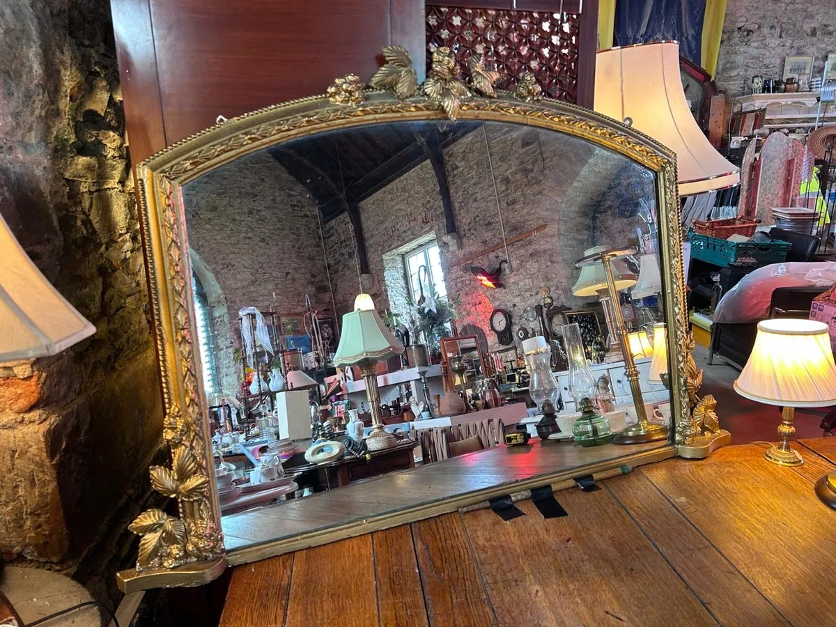Gold Gilded Mantle Mirror - Image 1