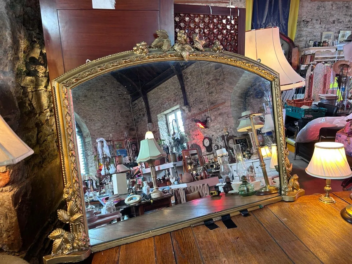 Gold Gilded Mantle Mirror - Image 4
