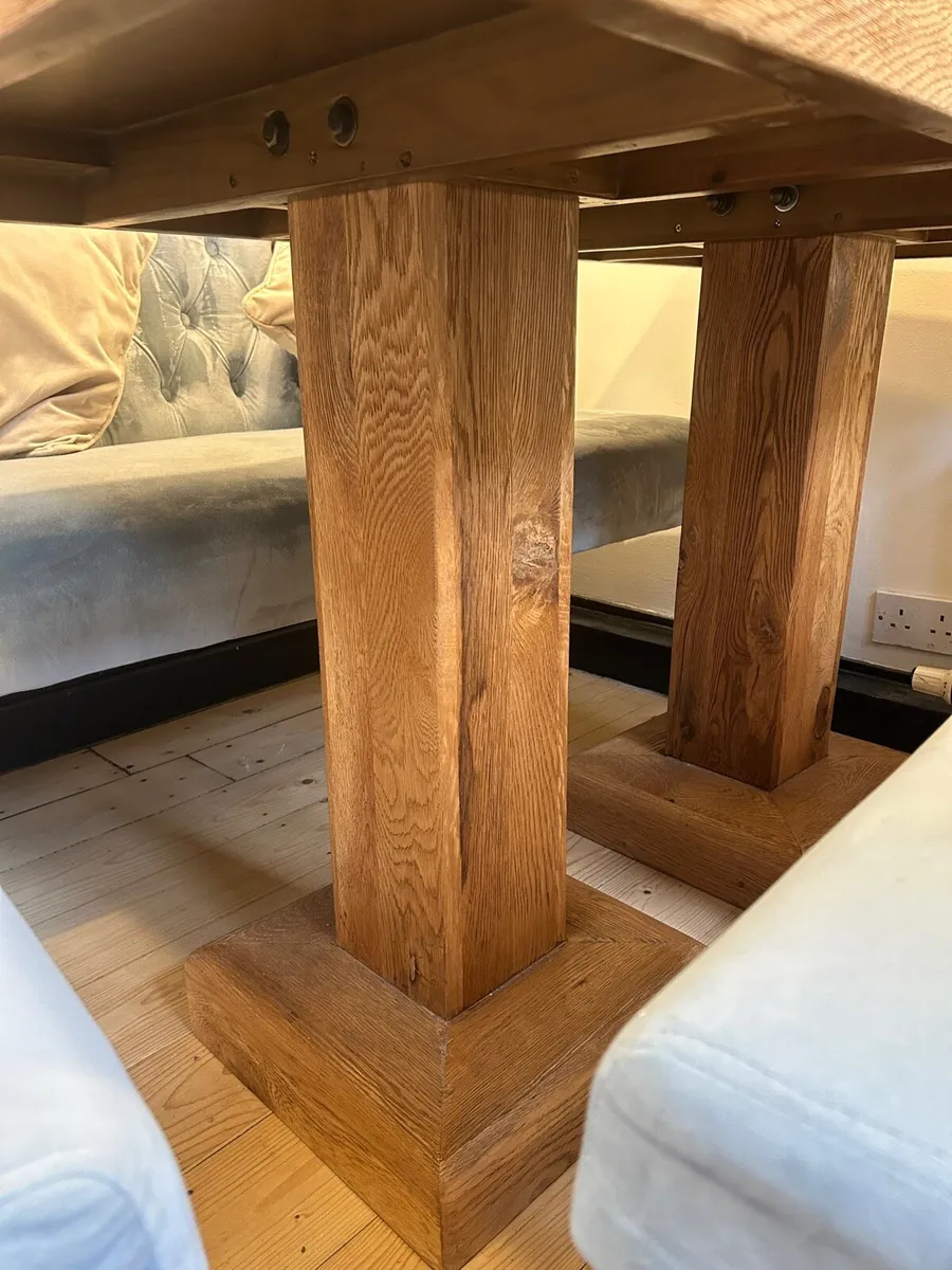 Kitchen table, bench and 3 chair set with cushions - Image 3